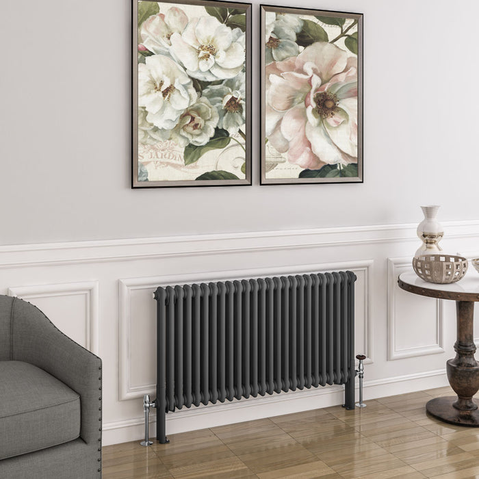 Eastbrook Imperia 2 Column Matt Anthracite Traditional Radiator