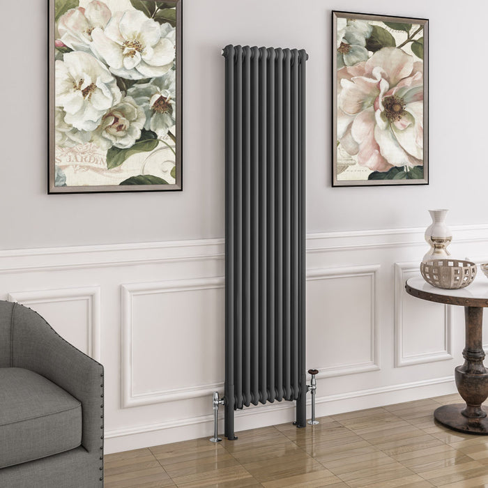 Eastbrook Imperia 2 Column Matt Anthracite Traditional Radiator