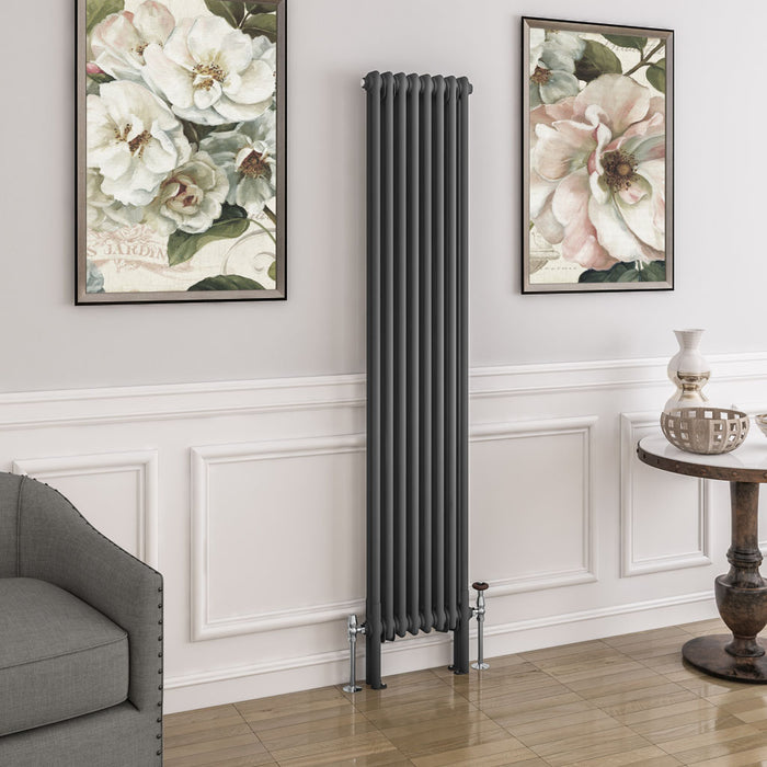 Eastbrook Imperia 2 Column Matt Anthracite Traditional Radiator