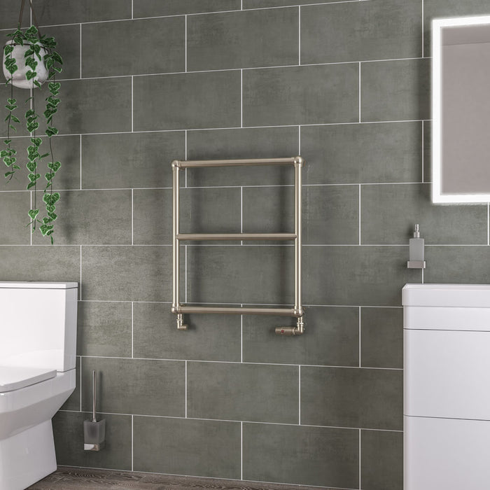 Eastbrook Stour Brushed Brass Traditional Heated Towel Rail