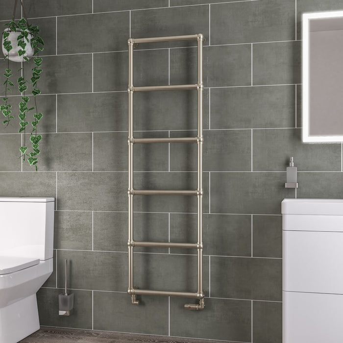 Eastbrook Stour Brushed Brass Traditional Heated Towel Rail