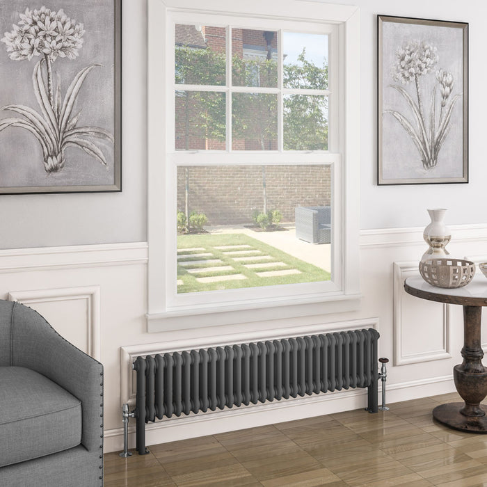 Eastbrook Imperia 2 Column Matt Anthracite Traditional Radiator