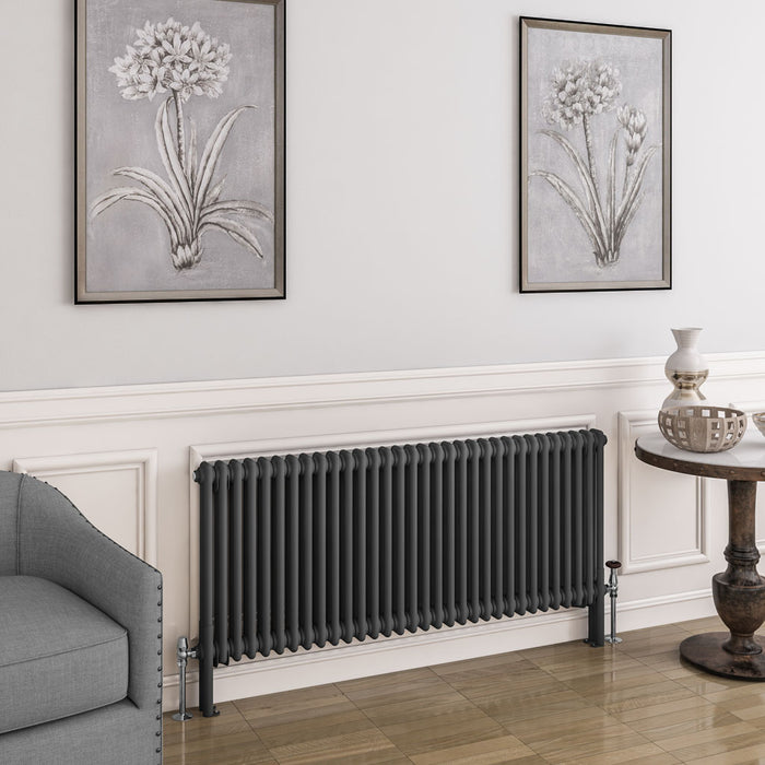 Eastbrook Imperia 2 Column Matt Anthracite Traditional Radiator