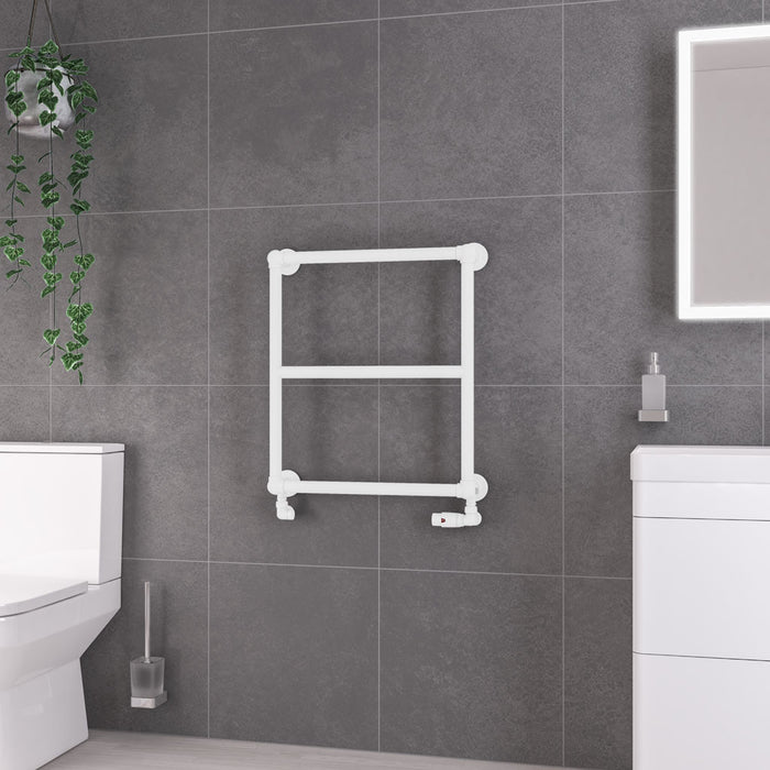 Eastbrook Stour Matt White Traditional Heated Towel Rail