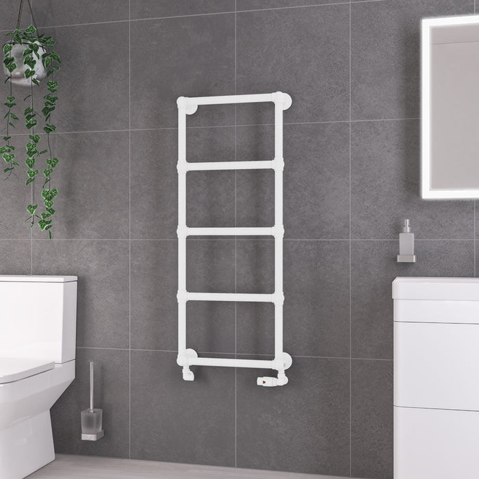 Eastbrook Stour Matt White Traditional Heated Towel Rail