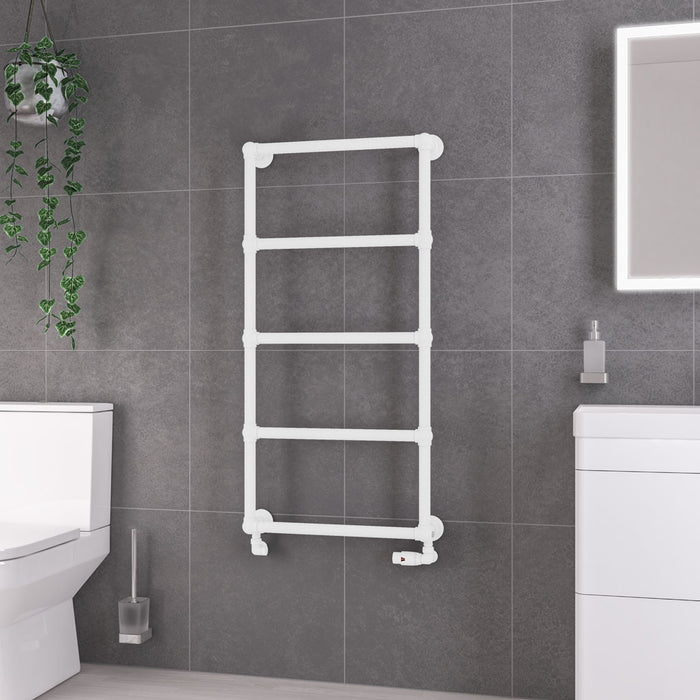 Eastbrook Stour Matt White Traditional Heated Towel Rail