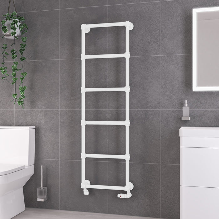 Eastbrook Stour Matt White Traditional Heated Towel Rail