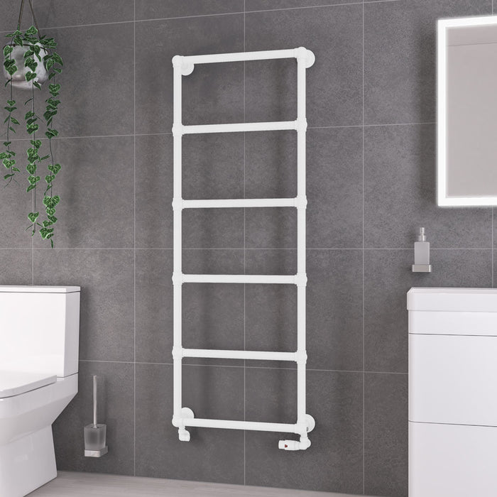 Eastbrook Stour Matt White Traditional Heated Towel Rail