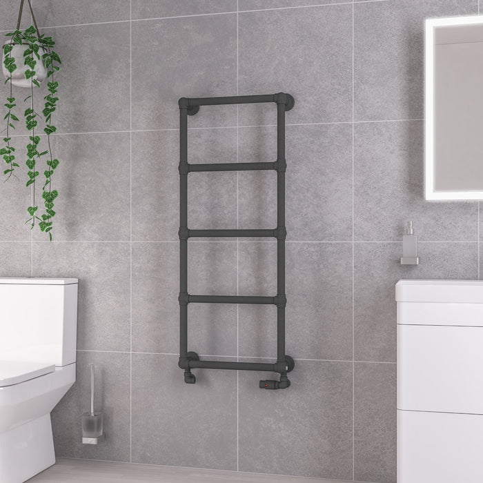 Eastbrook Stour Matt Anthracite Traditional Heated Towel Rail