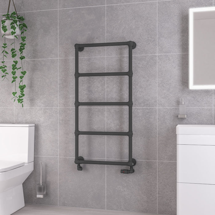 Eastbrook Stour Matt Anthracite Traditional Heated Towel Rail