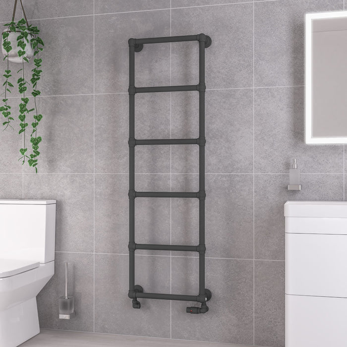 Eastbrook Stour Matt Anthracite Traditional Heated Towel Rail