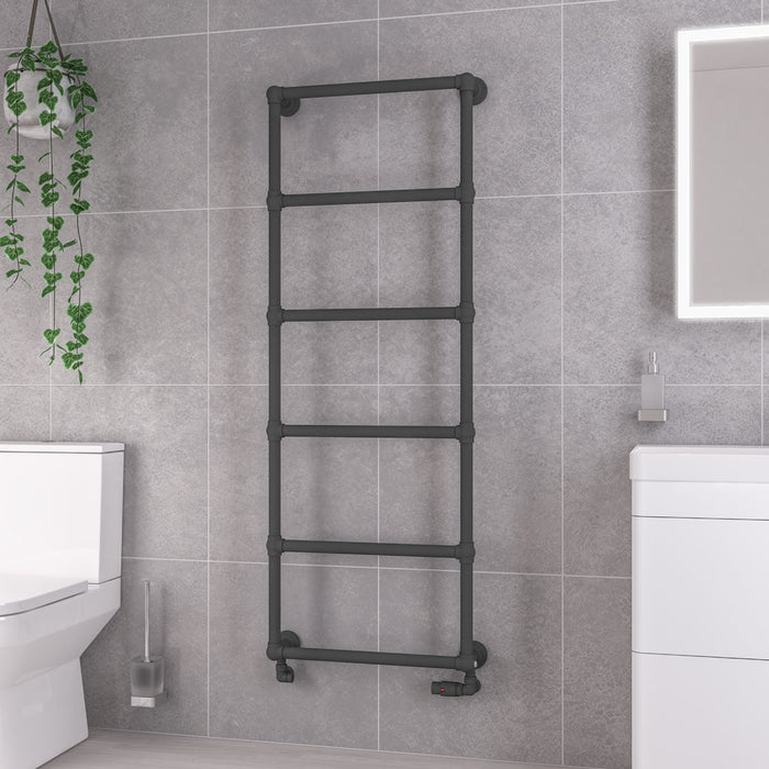 Eastbrook Stour Matt Anthracite Traditional Heated Towel Rail