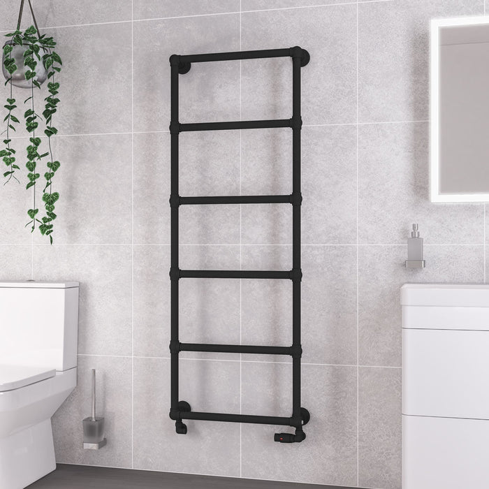 Eastbrook Stour Matt Black Traditional Heated Towel Rail