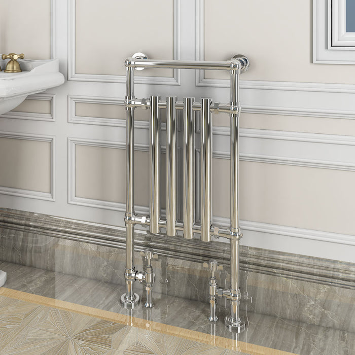 Eastbrook Frome 940x474mm Traditional Heated Towel Rail Chrome - 41.1013