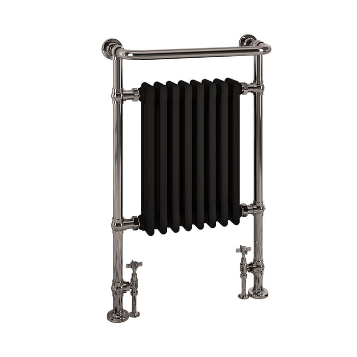 Eastbrook Isbourne 940x600mm Traditional Heated Towel Rail Chrome & Matt Black - 41.1023