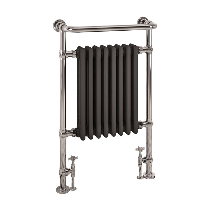 Eastbrook Isbourne 940x600mm Traditional Heated Towel Rail Chrome & Matt Anthracite - 41.1024