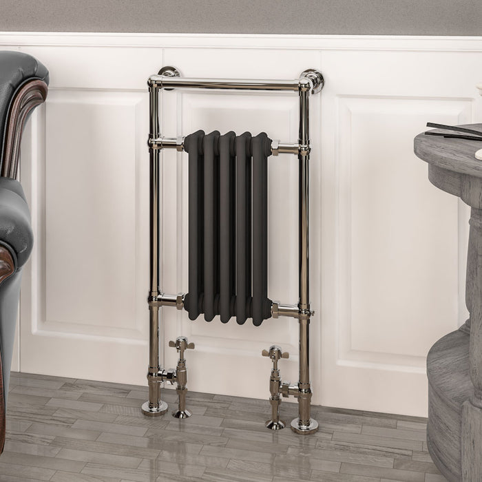 Eastbrook Avon Chrome & Matt Anthracite Traditional Heated Towel Rail