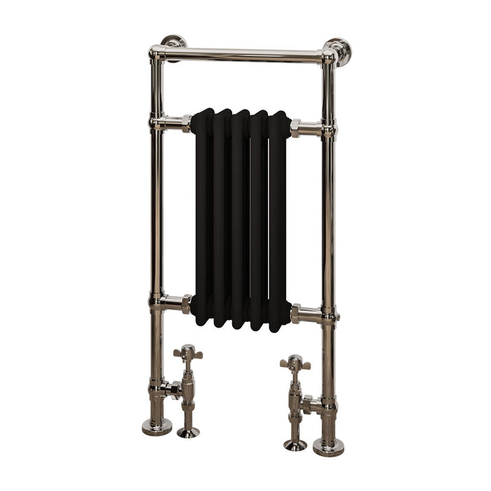 Eastbrook Avon Chrome & Matt Black Traditional Heated Towel Rail