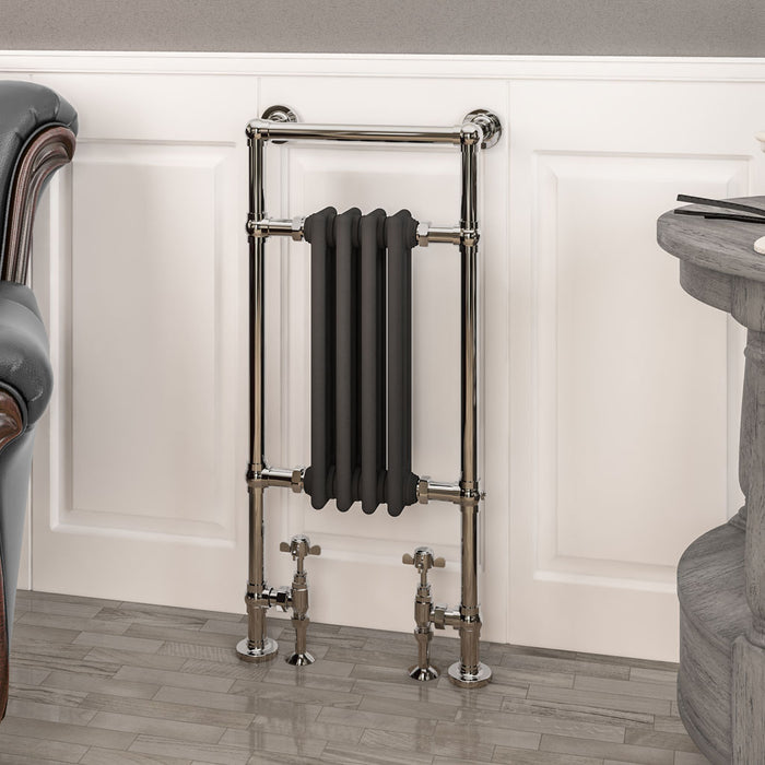 Eastbrook Avon Chrome & Matt Anthracite Traditional Heated Towel Rail