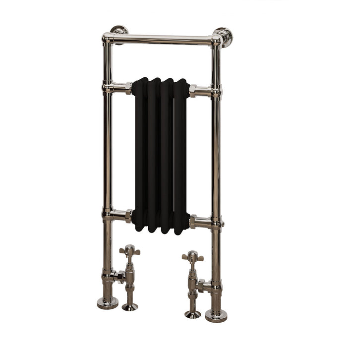 Eastbrook Avon Chrome & Matt Black Traditional Heated Towel Rail