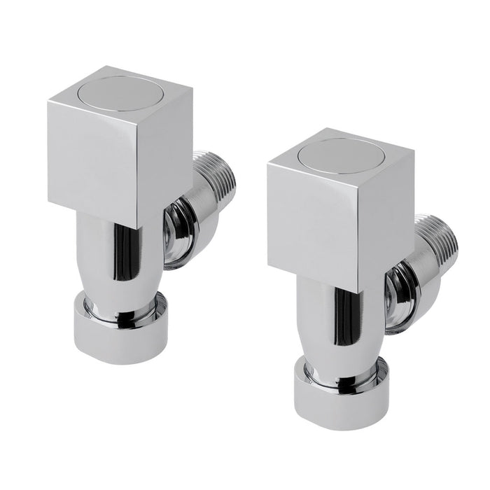 Eastbrook Chrome Square Angled Radiator Valves (PAIR) - 41.3001