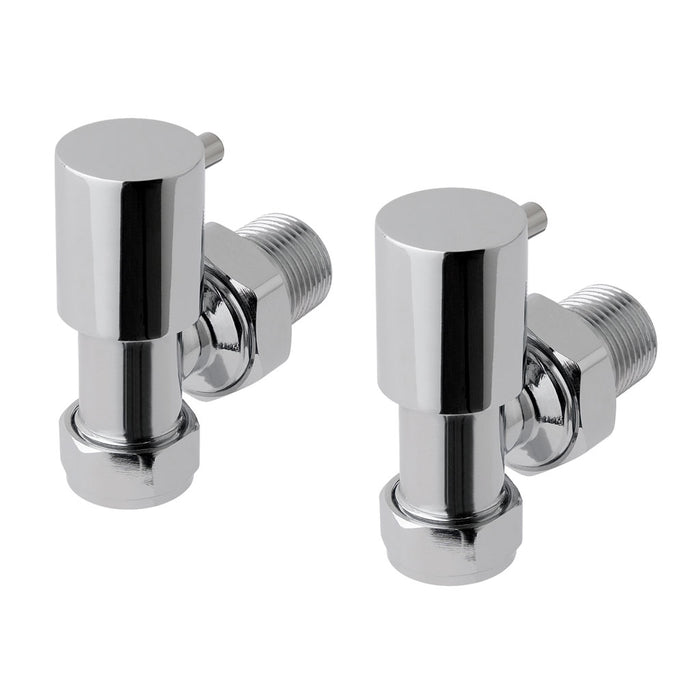 Eastbrook Chrome Minimalist Angled Radiator Valves (PAIR) - 41.3004