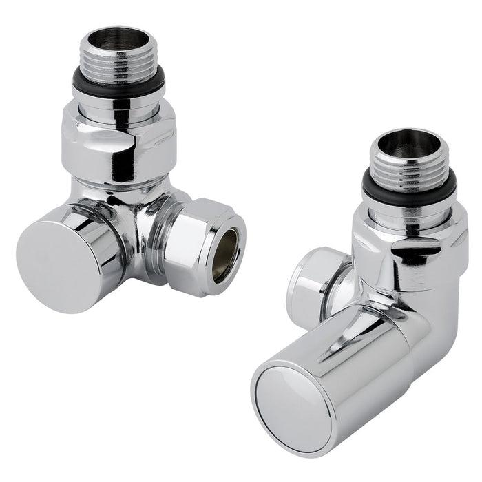 Eastbrook Chrome Corner Radiator Valves (PAIR) - 41.3006