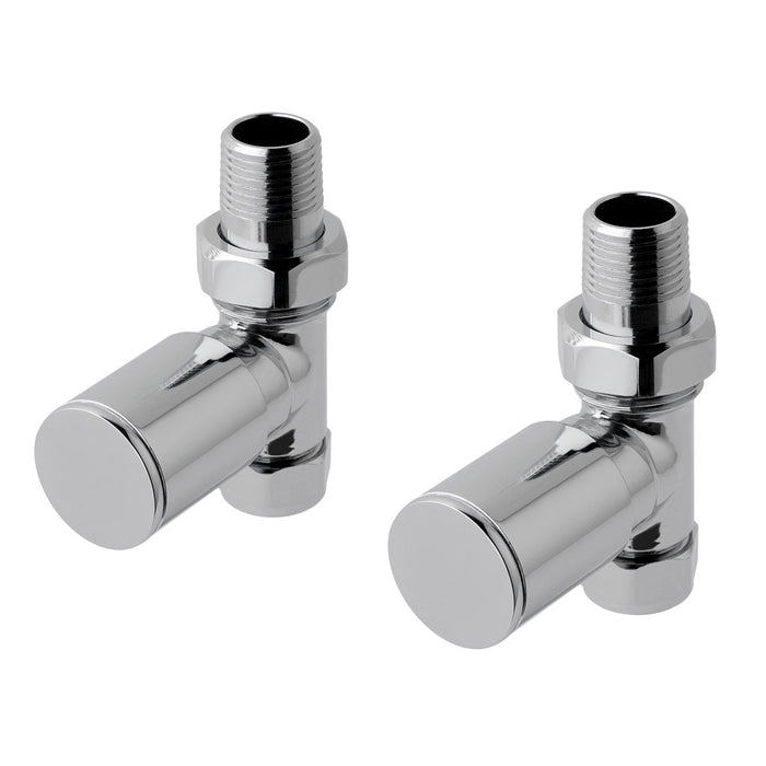 Eastbrook Chrome Straight Radiator Valves (PAIR) - 41.3008