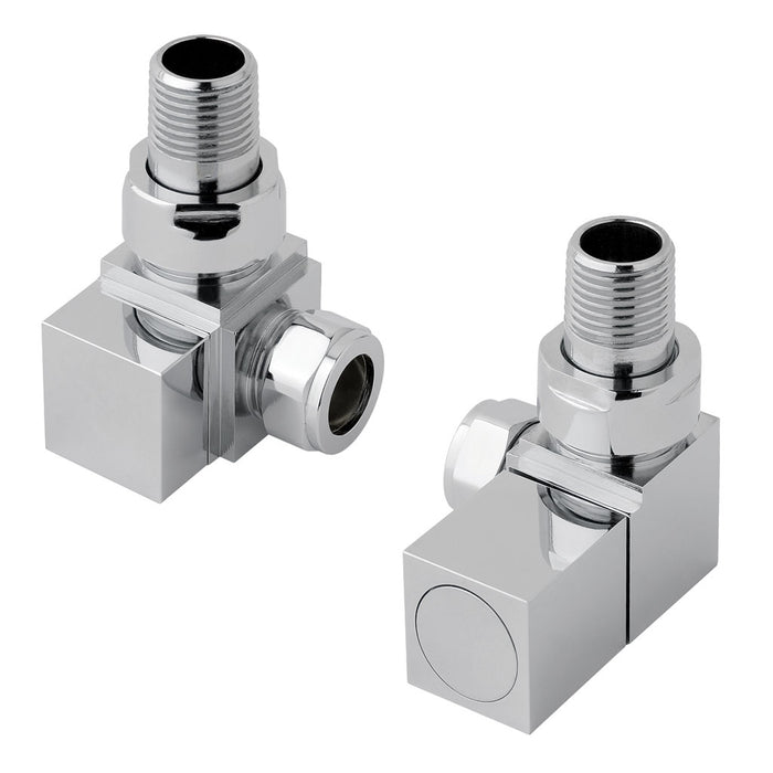 Eastbrook Chrome Square Corner Radiator Valves (PAIR) - 41.3010