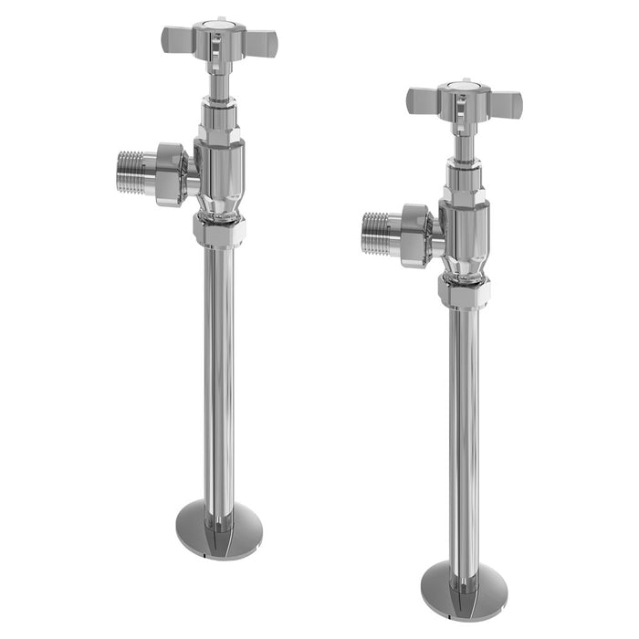 Eastbrook Chrome Traditional Radiator Valves & Tails (PAIR) - 54.0001