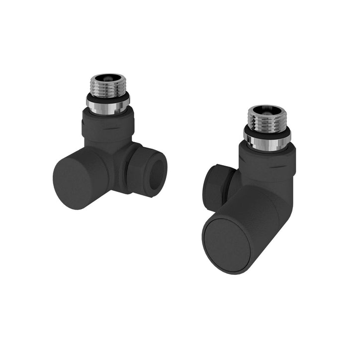 Eastbrook Matt Anthracite Corner Radiator Valves (PAIR) - 54.0050