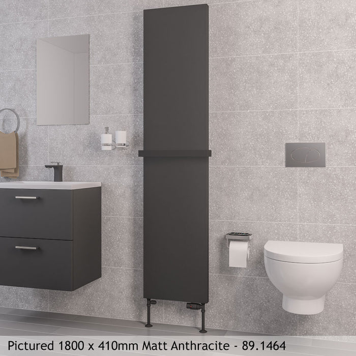 Eastbrook Wingrave Matt Anthracite Flat Panel Radiator