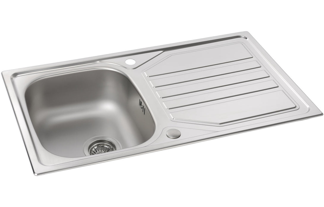 Abode AW5062 Mikro 860x500mm 1 Bowl Inset Sink - Stainless Steel