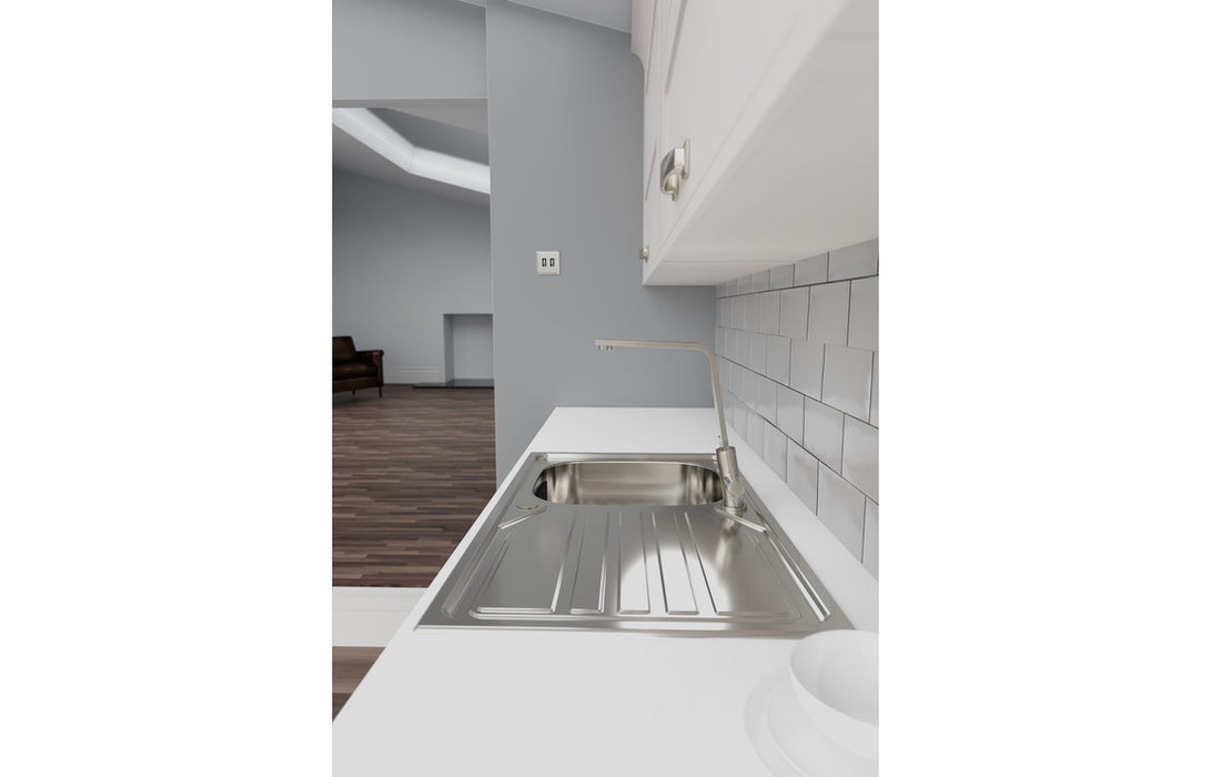 Abode AW5062 Mikro 860x500mm 1 Bowl Inset Sink - Stainless Steel