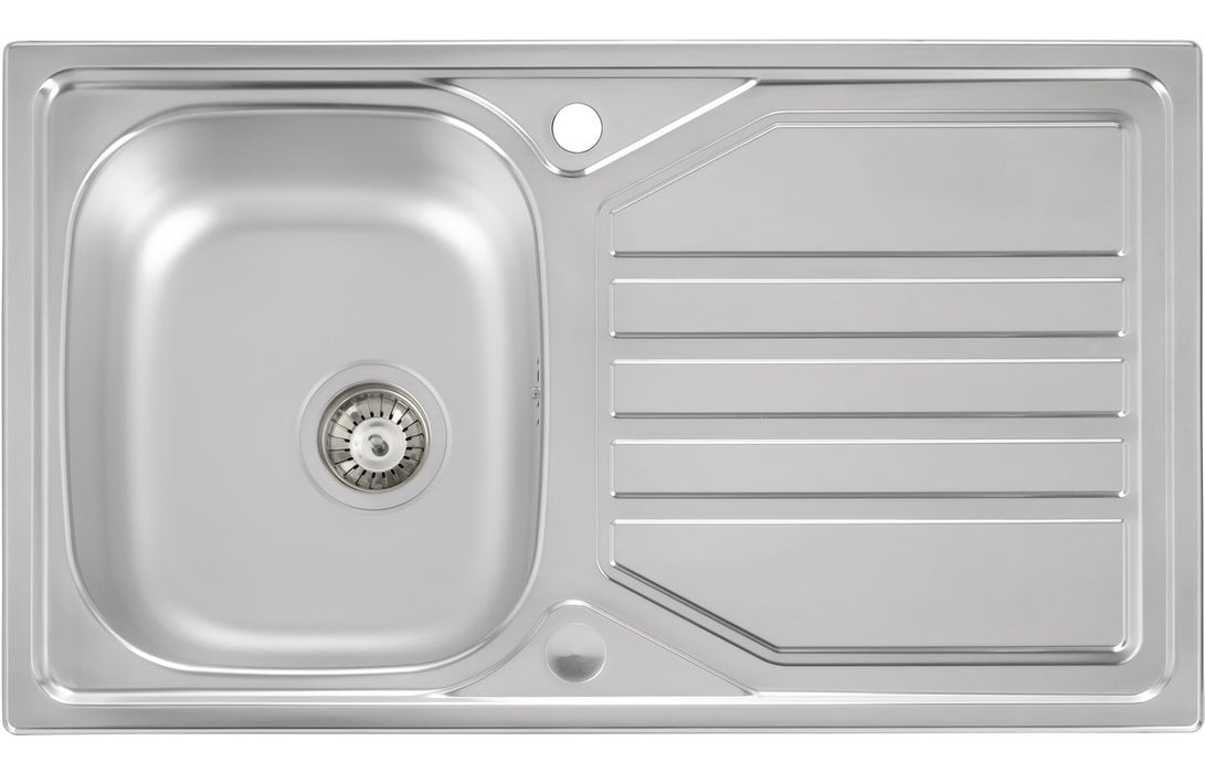 Abode AW5062 Mikro 860x500mm 1 Bowl Inset Sink - Stainless Steel