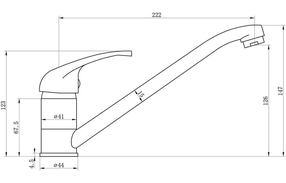 Prima Single Lever Black Mixer Tap - BPR1065