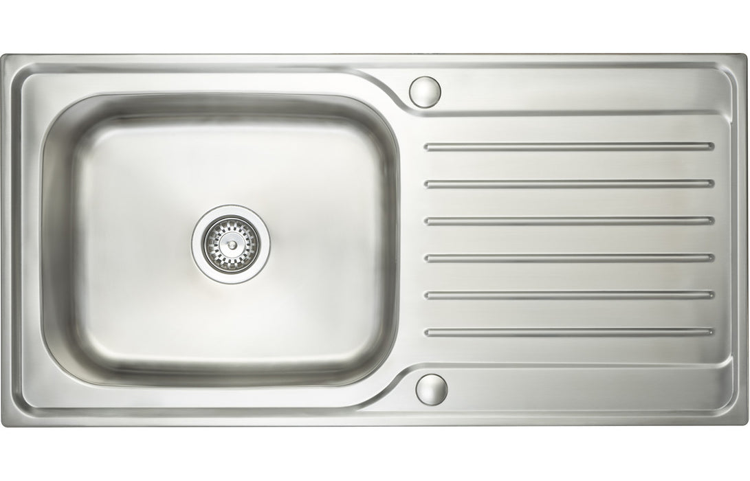 Prima CPR030 Deep 1000x500mm 1 Bowl Inset Sink - Stainless Steel