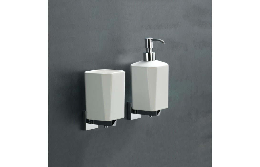 Vitti Chrome & White Wall Mounted Tumbler - DIAC0088