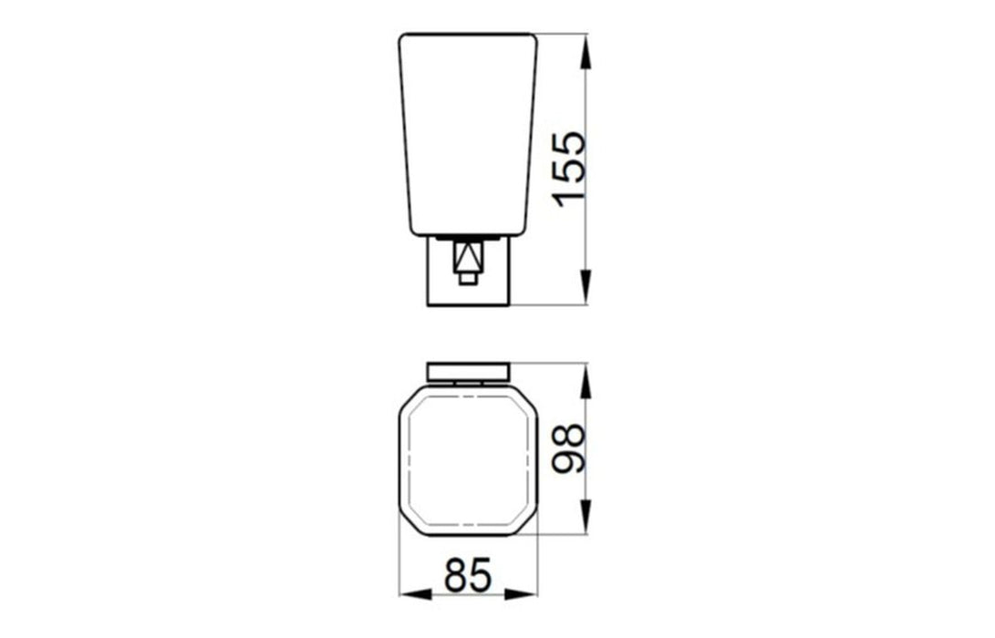 Vitti Chrome & White Wall Mounted Tumbler - DIAC0088