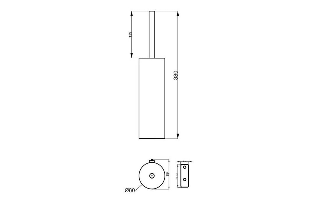 Bertini Chrome Wall Mounted Toilet Brush Holder - DIAC0106