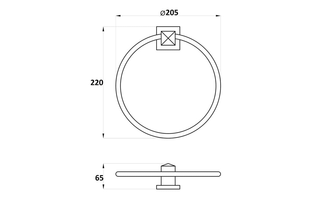 Lissi Chrome Towel Ring - DIAC0124