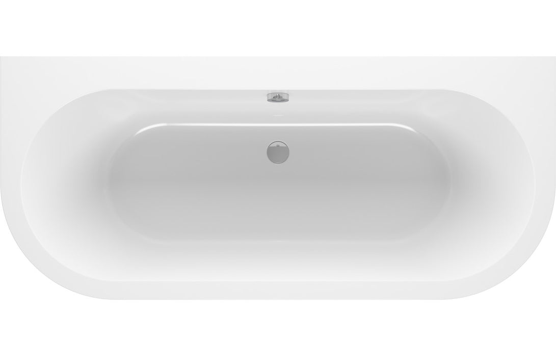 Sanibel Double Ended Modern Back To Wall Bath 1700 x 750mm - DIBRP0078