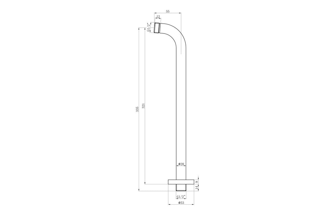 Astro Two Outlet Triple Shower Valve With Riser And Overhead Kit Chrome - DICMP0100