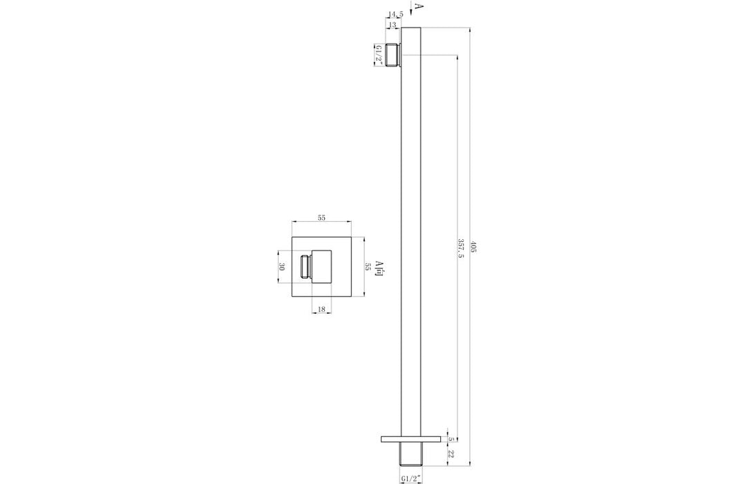 Lyra Two Outlet Twin Shower Valve And Handset ABS Overhead Shower Chrome - DICMP0112