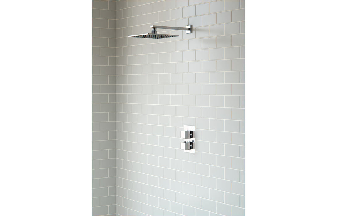 Comet Single Outlet Twin Shower Valve With Overhead Chrome - DICMP0108