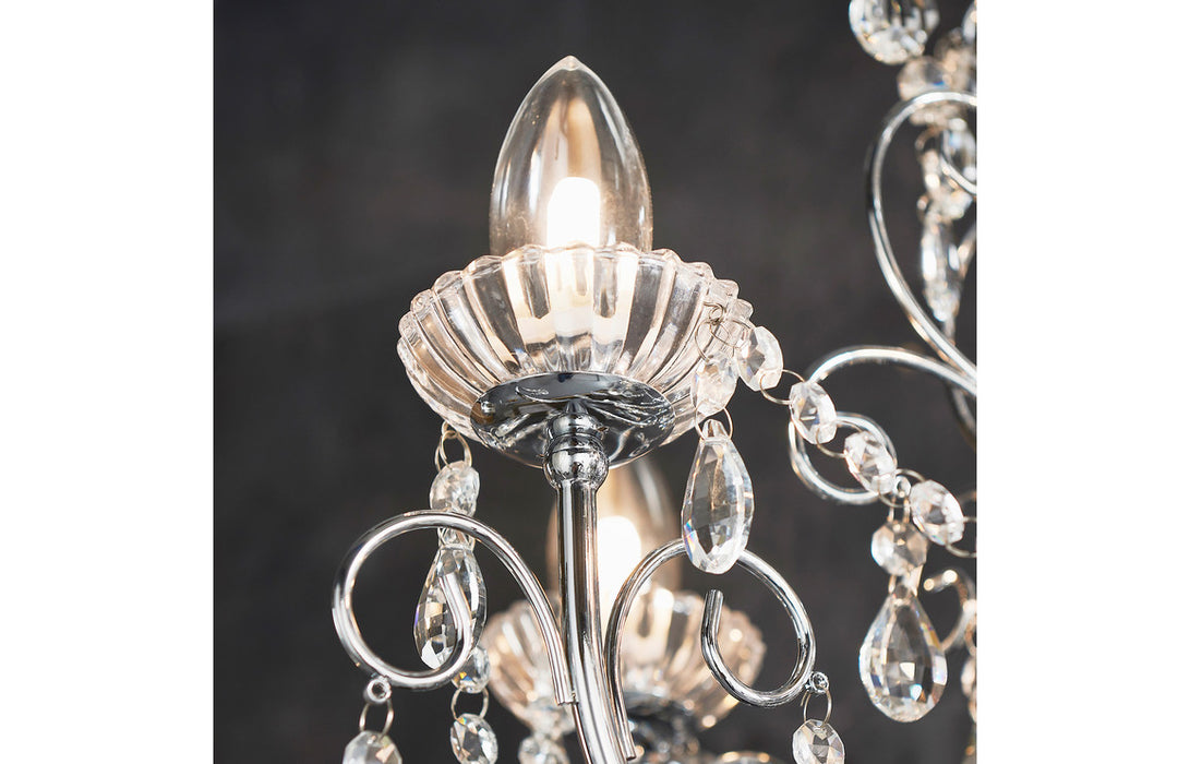 Sparkle 5 Arm Chrome Chandelier Ceiling Light - DIFL0094