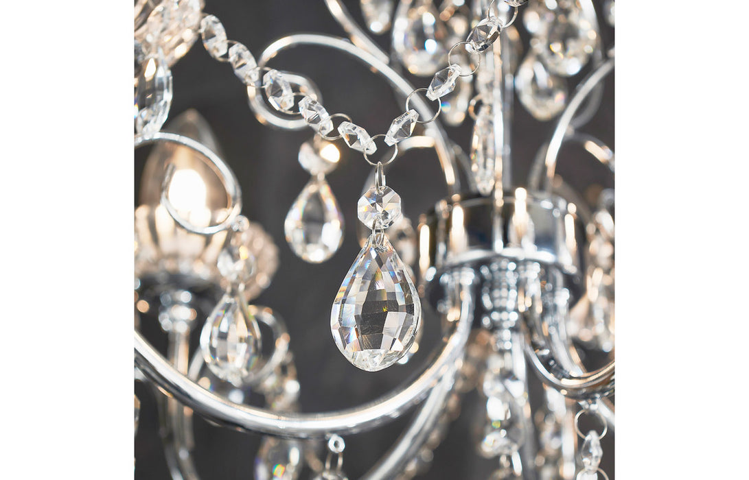 Sparkle 5 Arm Chrome Chandelier Ceiling Light - DIFL0094