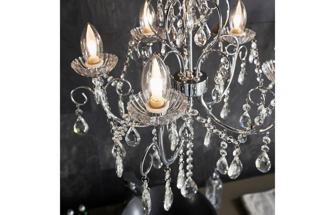 Sparkle 5 Arm Chrome Chandelier Ceiling Light - DIFL0094