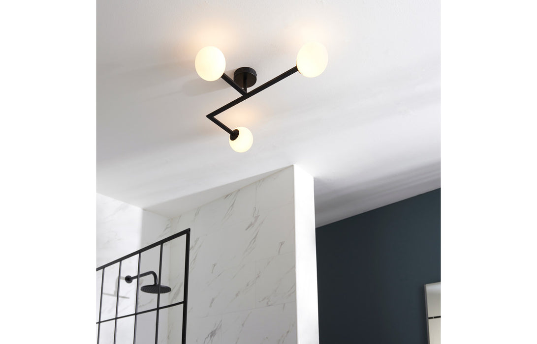 Globe Matt Black Ceiling Light - DIFL0104