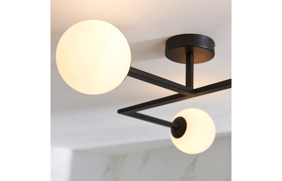 Globe Matt Black Ceiling Light - DIFL0104